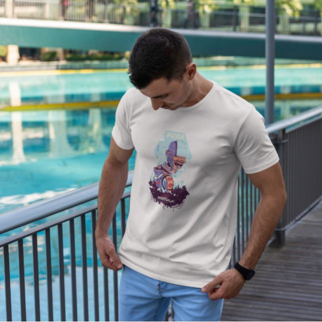 Cyber Urban Sci Fi Evil Robot   T-Shirt (Creator Uploaded)