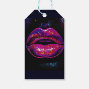 Cyber Venus Lips – Colourful Lips Portrait        Gift Tags