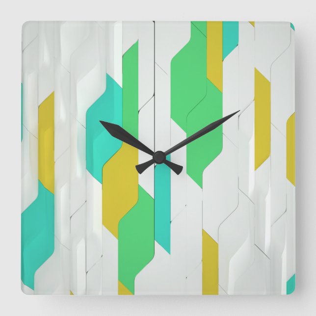 Cyber Wall  Square Wall Clock (Front)