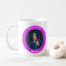 Cyber Woman and Network Cables - add funny slogan