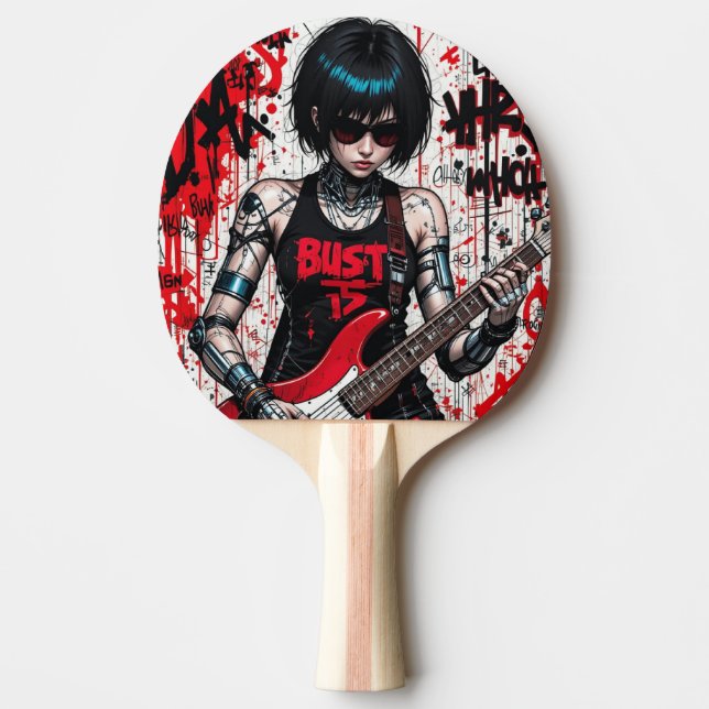 CyberBass Rebellion Ping Pong Paddle (Front)