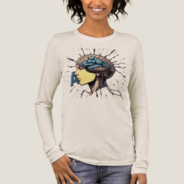 Cyberbrain** Tri-Blend Shirt (Front)