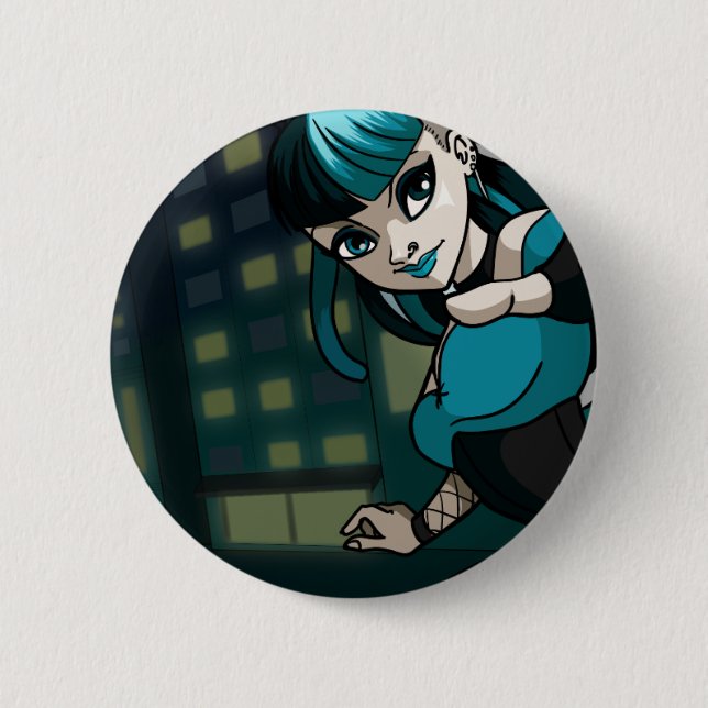 Cybergoth 6 Cm Round Badge (Front)