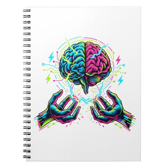 Cybernetic Brain Electrical Engineering Spiral Notebook (Front)
