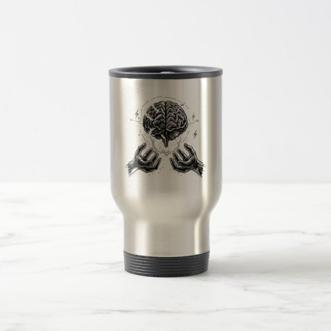 Cybernetic Brain Electrical Engineering Travel Mug (Center)