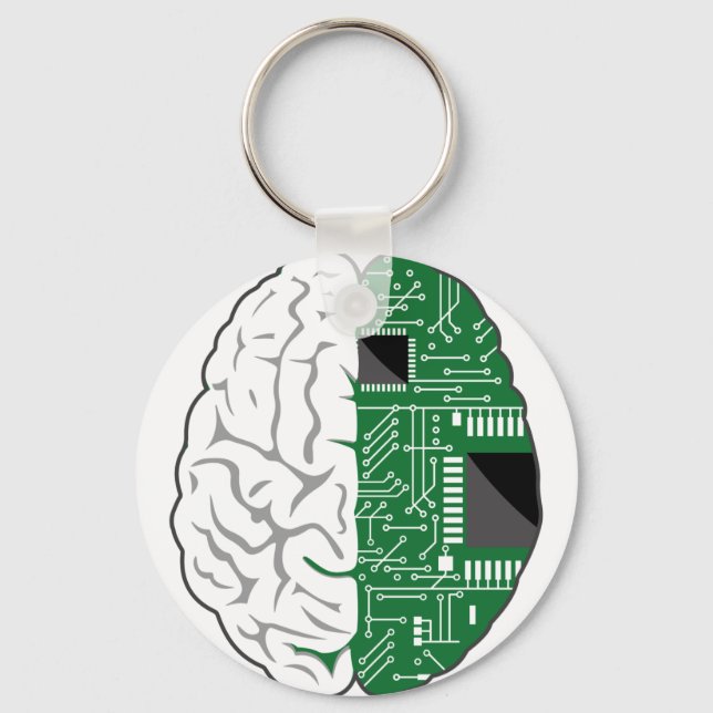 Cybernetic Brain Key Ring (Front)