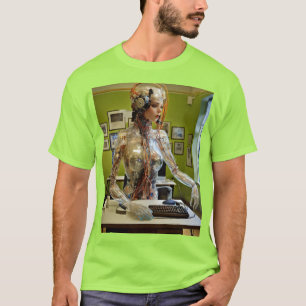 Cybernetic Muse – The Futuristic Secretary T-Shirt