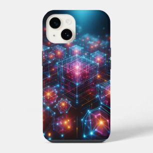 Cybernetic Neon Crystal Matrix Phone Case Glowing