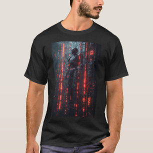 Cybernetic Sentinel: A Futuristic Android T-Shirt