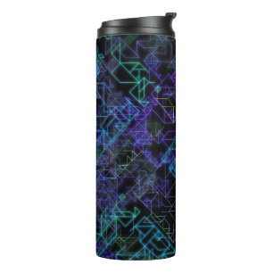 cybernetic veins - blue and green : thermal tumbler