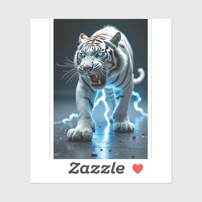 Cybernetic White Tiger Platinum Armor Electric Art (Sheet)