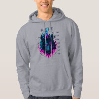 Cybernetic Wolf Inferno–Neon Flame Cyberpunk