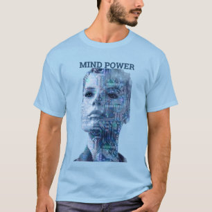 Cyberpunk AI Human Circuit Board Blue T-Shirt