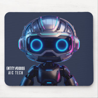 Cyberpunk AI Robot Mouse Pad #00009 | AIC Tech