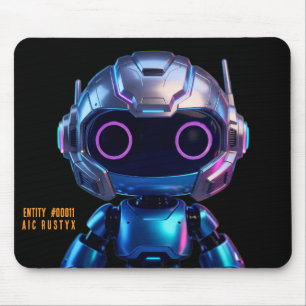 Cyberpunk AI Robot Mouse Pad #00011 AIC Rustyx