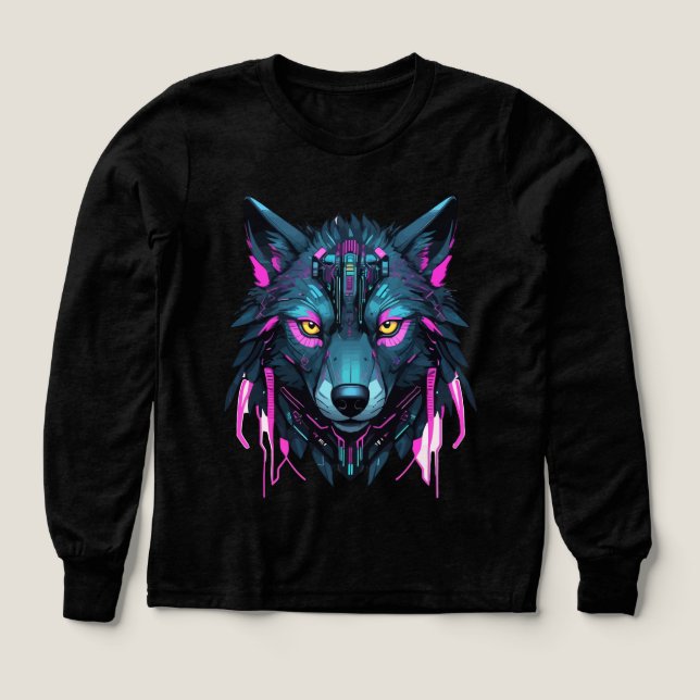 Cyberpunk Animal Portrait – Futuristic Neon (Design Front)