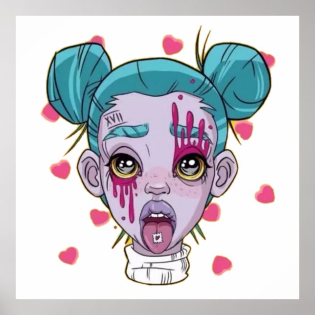 cyberpunk art, cyberpunk, clubber girl, party poster (Front)