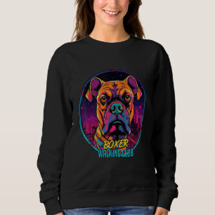 Cyberpunk Boxer Walking Club Futuristic Dog Sweatshirt