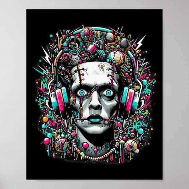 Cyberpunk Bride Of Frankenstein  Poster (Front)