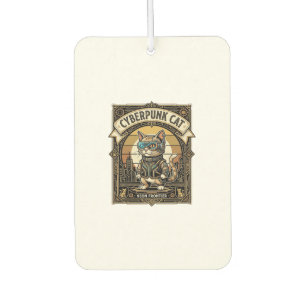 Cyberpunk Cat Cat Cyberpunk Vintage Car Air Freshener