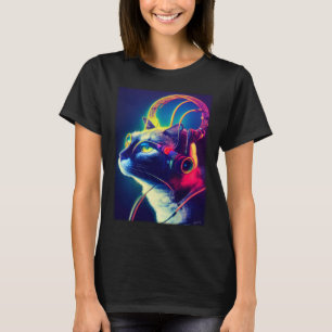 Cyberpunk Cat Japanese Cat Aesthetic Streetwear T-Shirt