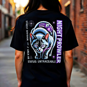 Cyberpunk Cat Streetwear Gift for Gamers Tri-Blend Shirt