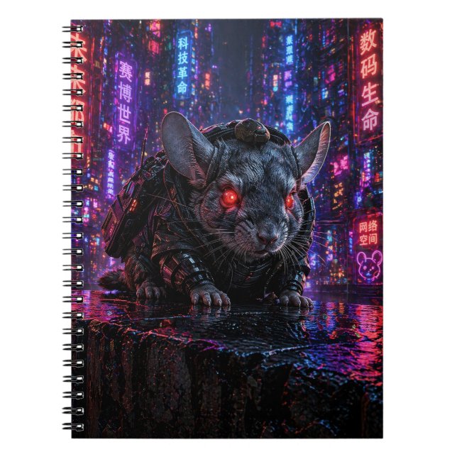 Cyberpunk Chinchilla Notebook (Front)