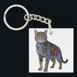 Cyberpunk Circuit Cat – Neon Tech Beast Key Ring<br><div class="desc">Futuristic cyber-cat fused with glowing neon circuits, cyberpunk harness, and high-tech implants. This badass tabby cyborg stands proud in pure white background — ultimate blend of cute kitten charm and dystopian hacker vibe. Perfect for cyberpunk art prints, NFT drops, sci-fi posters, gamer room decor, tech enthusiast gifts, dark neon wall...</div>