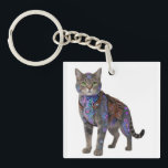 Cyberpunk Circuit Cat – Neon Tech Beast Key Ring<br><div class="desc">Futuristic cyber-cat fused with glowing neon circuits, cyberpunk harness, and high-tech implants. This badass tabby cyborg stands proud in pure white background — ultimate blend of cute kitten charm and dystopian hacker vibe. Perfect for cyberpunk art prints, NFT drops, sci-fi posters, gamer room decor, tech enthusiast gifts, dark neon wall...</div>