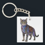 Cyberpunk Circuit Cat – Neon Tech Beast Key Ring<br><div class="desc">Futuristic cyber-cat fused with glowing neon circuits, cyberpunk harness, and high-tech implants. This badass tabby cyborg stands proud in pure white background — ultimate blend of cute kitten charm and dystopian hacker vibe. Perfect for cyberpunk art prints, NFT drops, sci-fi posters, gamer room decor, tech enthusiast gifts, dark neon wall...</div>
