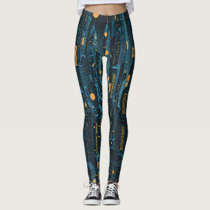 Cyberpunk Cityscape Leggings