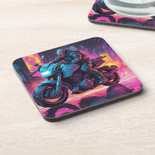 Cyberpunk- coasters with cork back - set of 6
