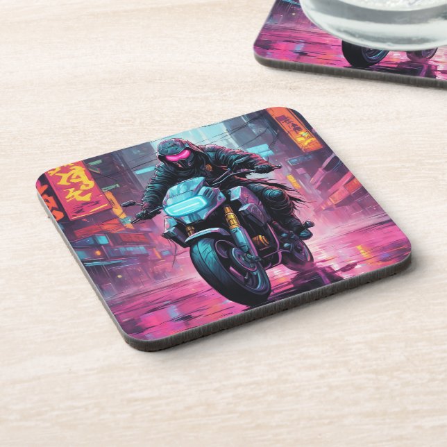 Cyberpunk- coasters with cork back - set of 6 (Left Side)