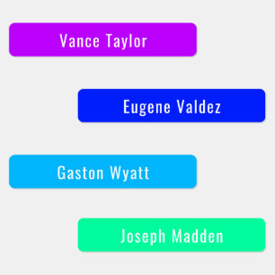 Cyberpunk Colour Palette Waterproof Name Labels