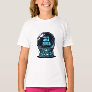 Cyberpunk Crystal Ball Future Not Found Kids T-Shirt