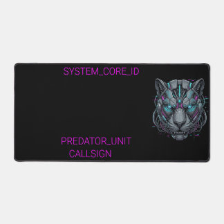 Cyberpunk Cybernetic Panther Tech Desk Mat - Gamer