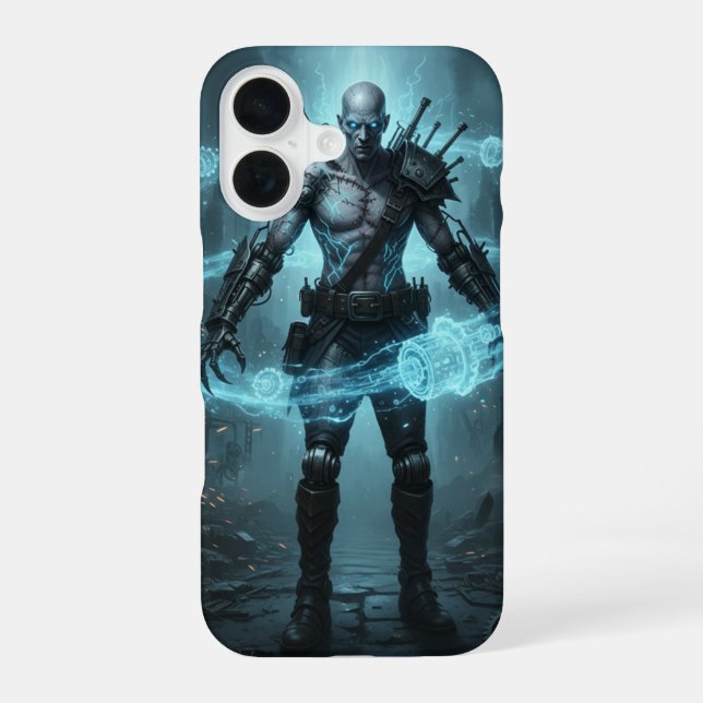  Cyberpunk Cyborg Core iPhone 16 Case (Back)