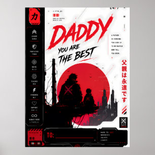 Cyberpunk Daddy You Are Best Poster