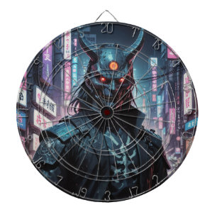 Cyberpunk Demon Samurai Dartboard