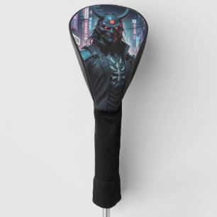Cyberpunk Demon Samurai Golf Head Cover