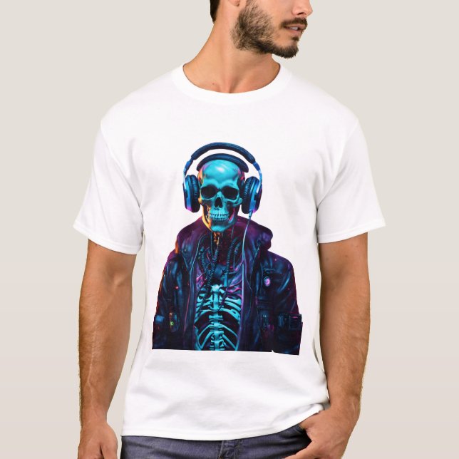 Cyberpunk DJ Vibes T-Shirt (Front)