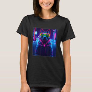 Cyberpunk Dog Sci fi Fine For Dog Women & Men T-Shirt