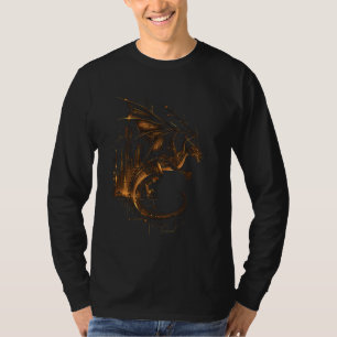 cyberpunk Dragon with wings and scales at city Tat T-Shirt