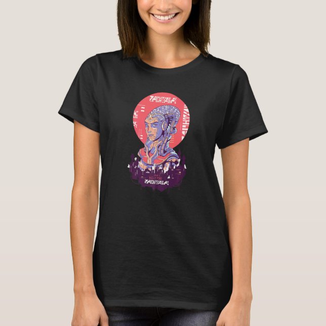 Cyberpunk Future Retro Paris T-Shirt (Front)