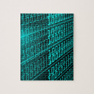 Cyberpunk Futuristic Computer Technology Circuit Jigsaw Puzzle