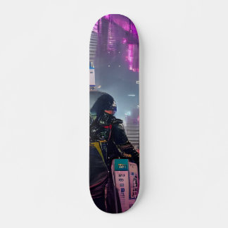 Cyberpunk Futuristic Trippy Skateboard Deck