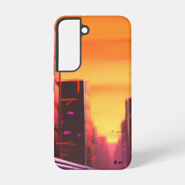 Cyberpunk galaxy s22 phone case AI art (Back)