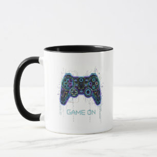 Cyberpunk Gaming Controller - Neon Game On Tech Mug