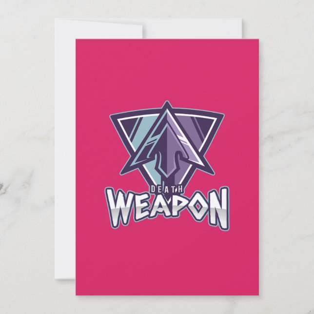 Cyberpunk Gaming Logo | Triangle Warrior Emblem Invitation (Front)