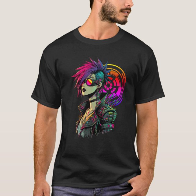 Cyberpunk Girl T-Shirt (Front)